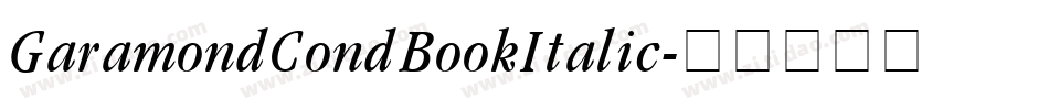 GaramondCondBookItalic字体转换
