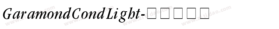 GaramondCondLight字体转换