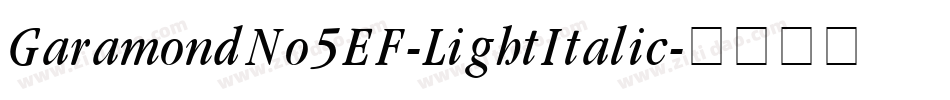 GaramondNo5EF-LightItalic字体转换