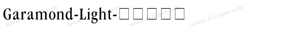 Garamond-Light字体转换