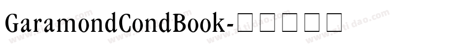 GaramondCondBook字体转换