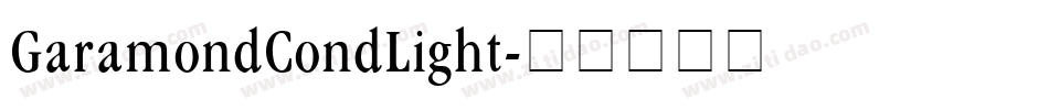 GaramondCondLight字体转换