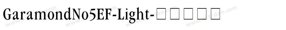 GaramondNo5EF-Light字体转换
