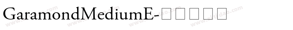 GaramondMediumE字体转换
