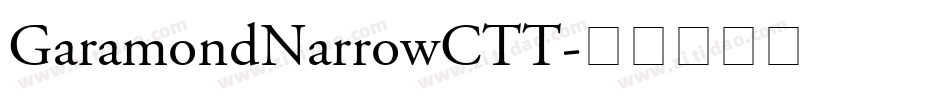 GaramondNarrowCTT字体转换