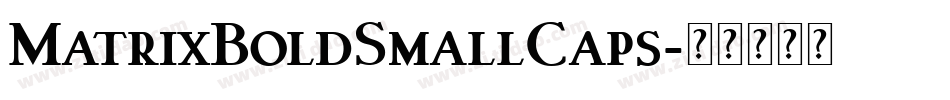 MatrixBoldSmallCaps字体转换