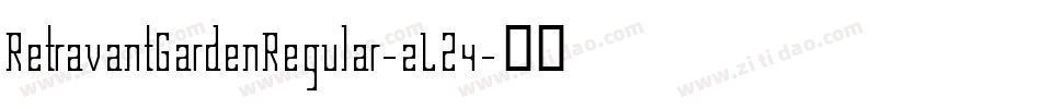 RetravantGardenRegular-zLZ4字体转换