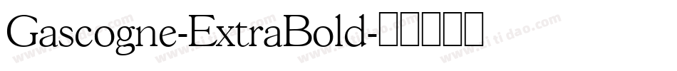 Gascogne-ExtraBold字体转换