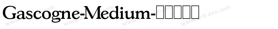 Gascogne-Medium字体转换