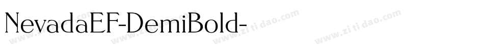 NevadaEF-DemiBold字体转换