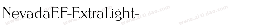 NevadaEF-ExtraLight字体转换