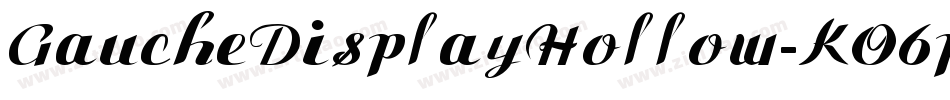 GaucheDisplayHollow-KO6p字体转换