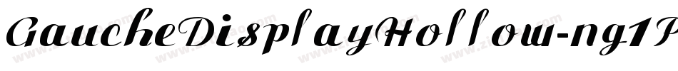 GaucheDisplayHollow-ng1P字体转换