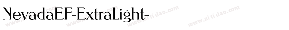 NevadaEF-ExtraLight字体转换