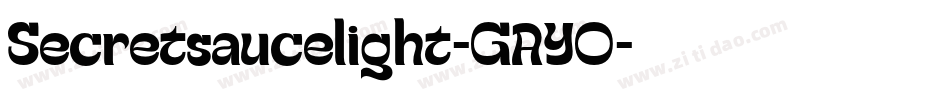 Secretsaucelight-GAYO字体转换