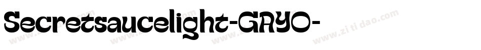 Secretsaucelight-GAYO字体转换