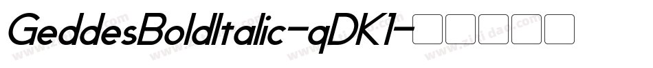 GeddesBoldItalic-qDK1字体转换