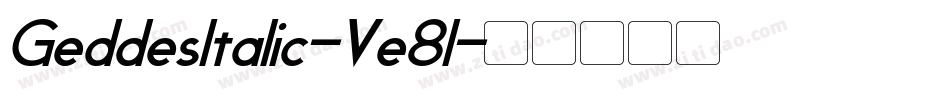 GeddesItalic-Ve8l字体转换