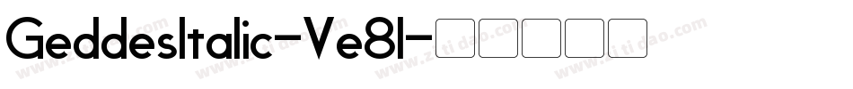 GeddesItalic-Ve8l字体转换
