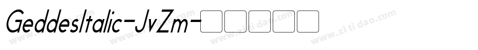 GeddesItalic-JvZm字体转换