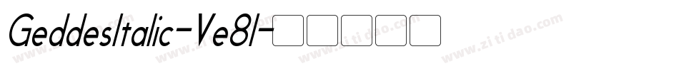 GeddesItalic-Ve8l字体转换