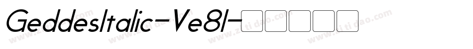 GeddesItalic-Ve8l字体转换
