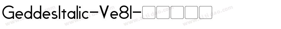 GeddesItalic-Ve8l字体转换