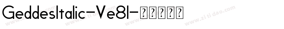 GeddesItalic-Ve8l字体转换