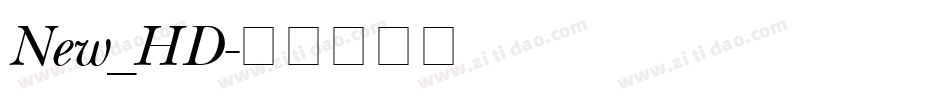 New_HD字体转换