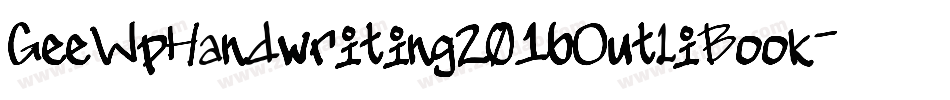 GeeWpHandwriting2016OutliBook-X5zj字体转换