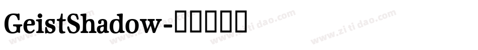 GeistShadow字体转换