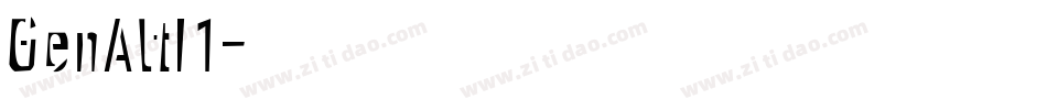 GenAltI1字体转换