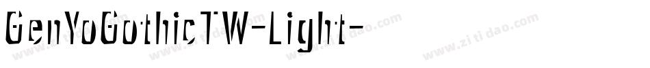 GenYoGothicTW-Light字体转换