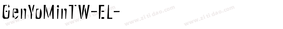 GenYoMinTW-EL字体转换