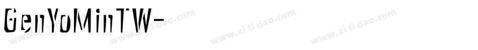GenYoMinTW字体转换