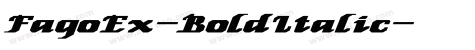 FagoEx-BoldItalic字体转换