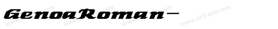 GenoaRoman字体转换