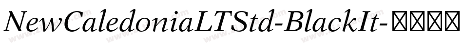 NewCaledoniaLTStd-BlackIt字体转换