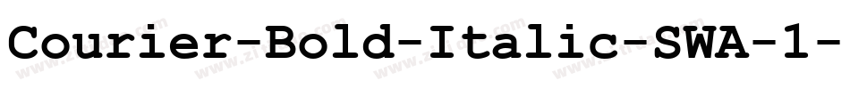 Courier-Bold-Italic-SWA-1字体转换