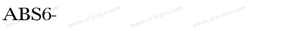 ABS6字体转换