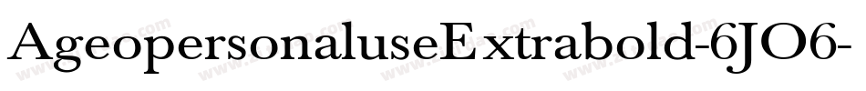 AgeopersonaluseExtrabold-6JO6字体转换