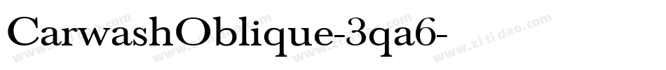 CarwashOblique-3qa6字体转换