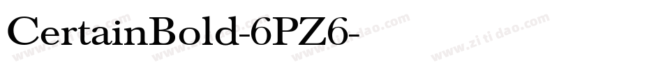CertainBold-6PZ6字体转换