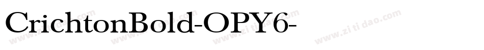 CrichtonBold-OPY6字体转换