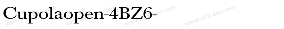 Cupolaopen-4BZ6字体转换
