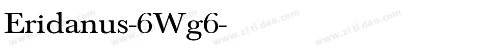 Eridanus-6Wg6字体转换
