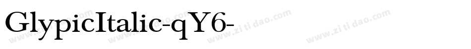 GlypicItalic-qY6字体转换