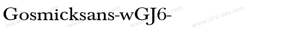 Gosmicksans-wGJ6字体转换
