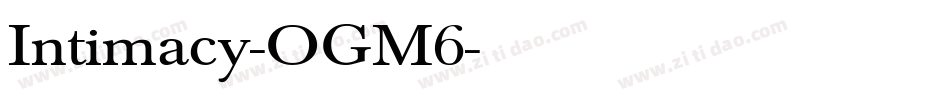 Intimacy-OGM6字体转换