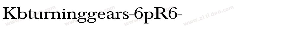 Kbturninggears-6pR6字体转换